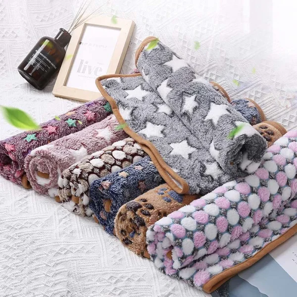 plaid doux motif chien