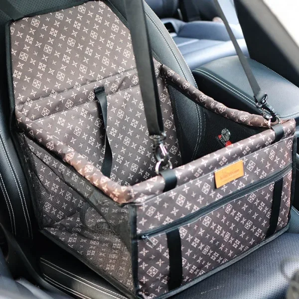 panier de voiture motifs petit chien