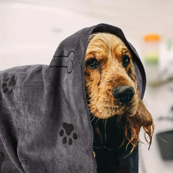 serviette microfibre chien