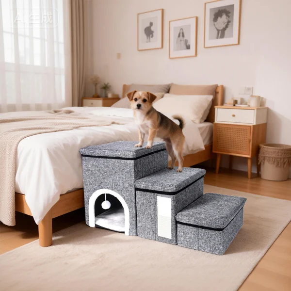 escalier niche rangement petit chien