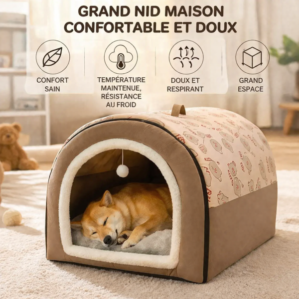 maison souple pour chien en coton