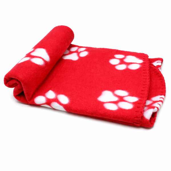 plaid polaire motif pattes chien